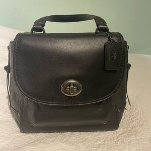 Coach Faye backpack in Black leather